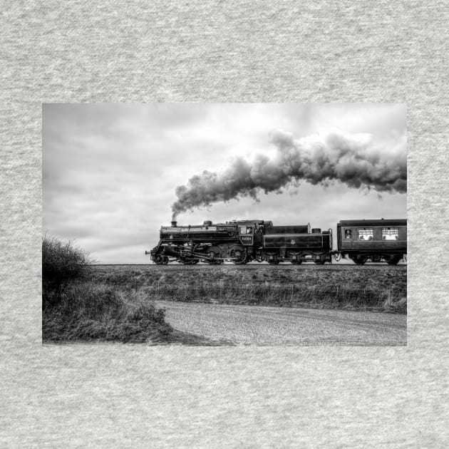 Black Prince Steam Train North Norfolk Railway Black And White by tommysphotos